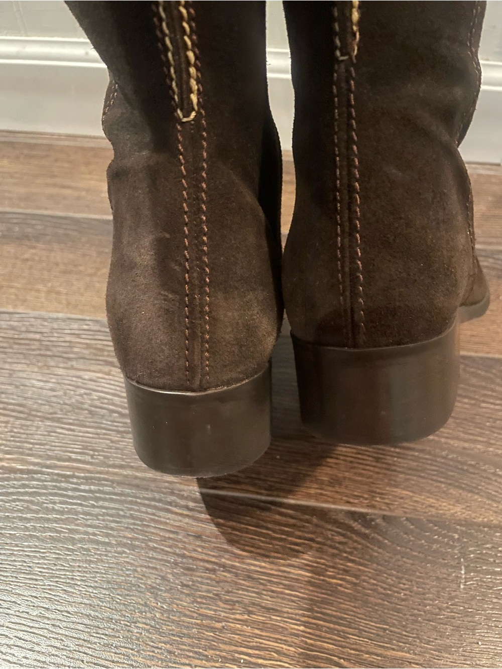 Sundance Catalog 100% Suede Knee High Quiet Luxury Old Money Dark Brown 36/US 6 - Picture 6 of 16